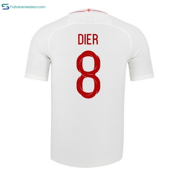 Camiseta Inglaterra 1ª Dier 2018 Blanco